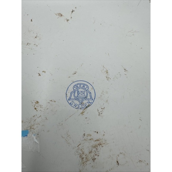 Vintage Enamel Ware WHITE Large Deep BASIN 15" Wash Bowl 5+" Deep - Picture 4 of 8